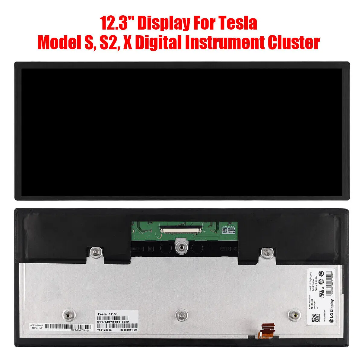OEM Car Display Screen 12.3' LCD Display LA123WF4-SL01 Dashboard For Model X S S2 Instrument Cluster Digital Multimedia Repair