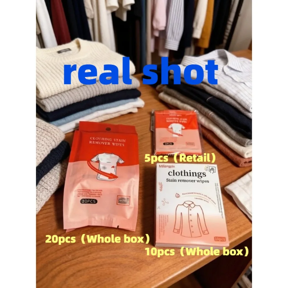Clothes Stain Removal Wet Wipes Individual Wrapped Cleaning Wipes for Clothes Fabric Mini Instant Cleaner SAL99 view 6