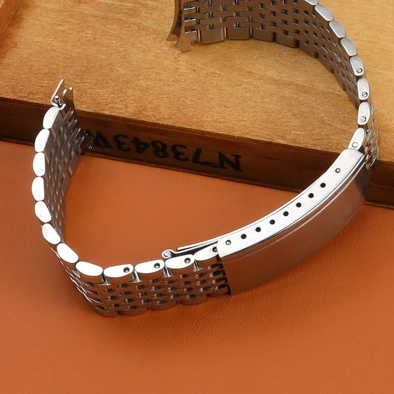 New OMEGA 18mm 19mm 20mm Bead of Rice Solid Stainless Steel Watch Strap Bracelet