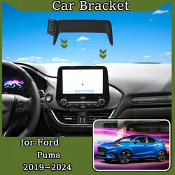 Car Mobile Phone Holder for Ford Puma ST Powershift 2019~2024 Screen Cellphone Bracket New MagSafe Magnetic Stand Accessories