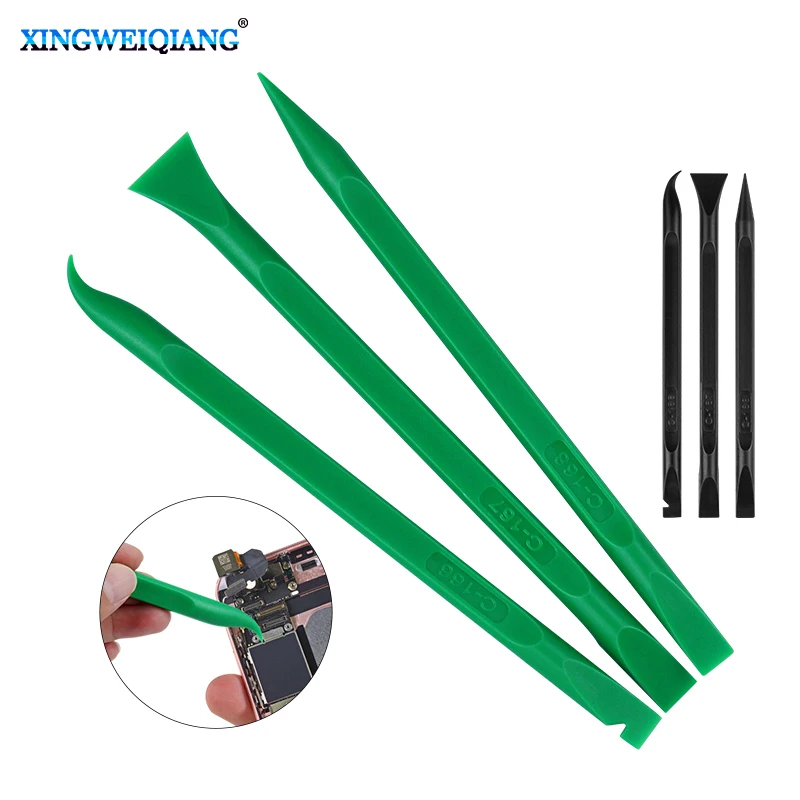 

3pcs Repair Tool Mobile Screen Disassembly Plastic Pry Rod Disassembly Rod Shell Opening Pry Rod Combination Green/Black