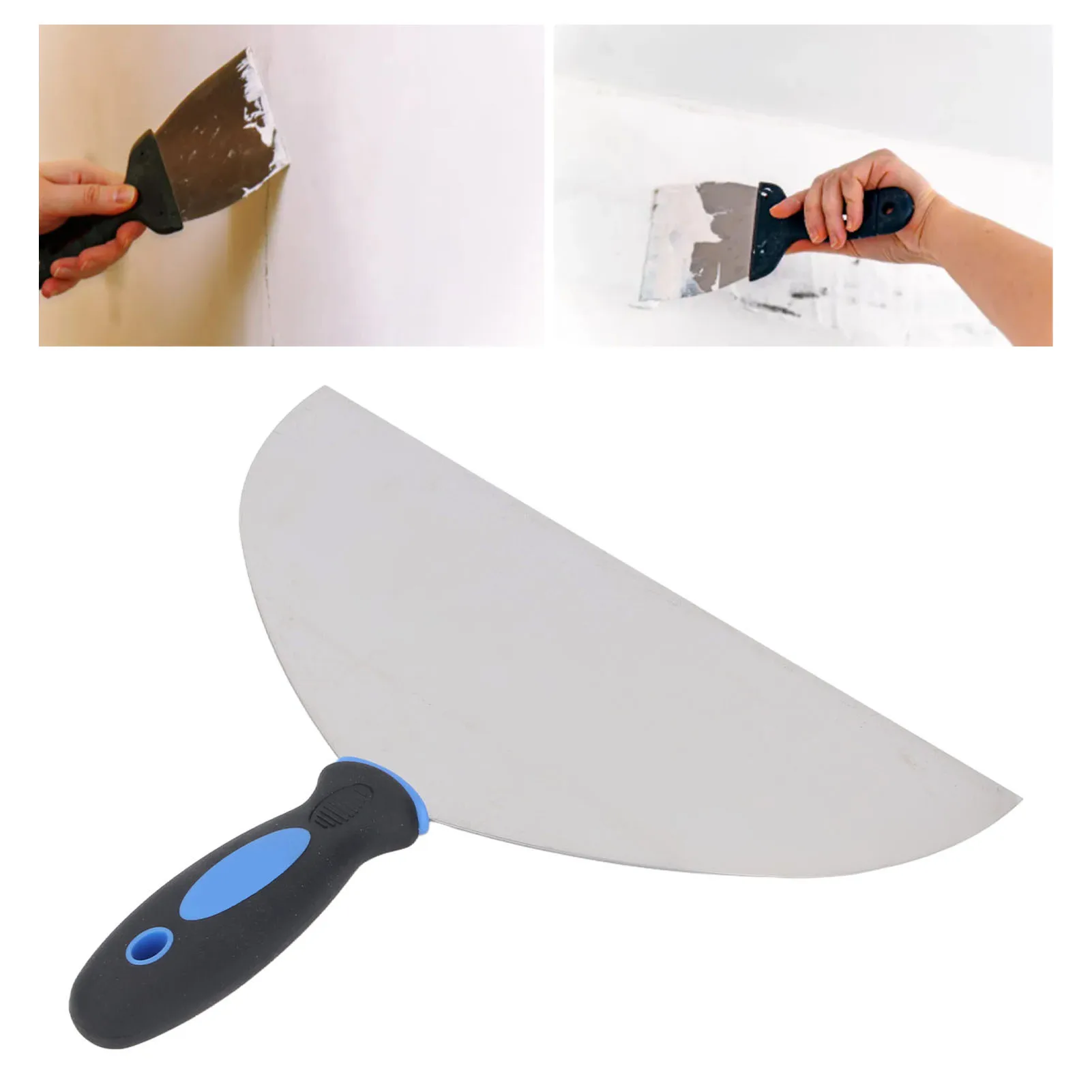 Scraper Stainless Steel Putty Scraper Wallpaper Paint Decals Plaster Scraper with Hanging Hole for Drywall Repair