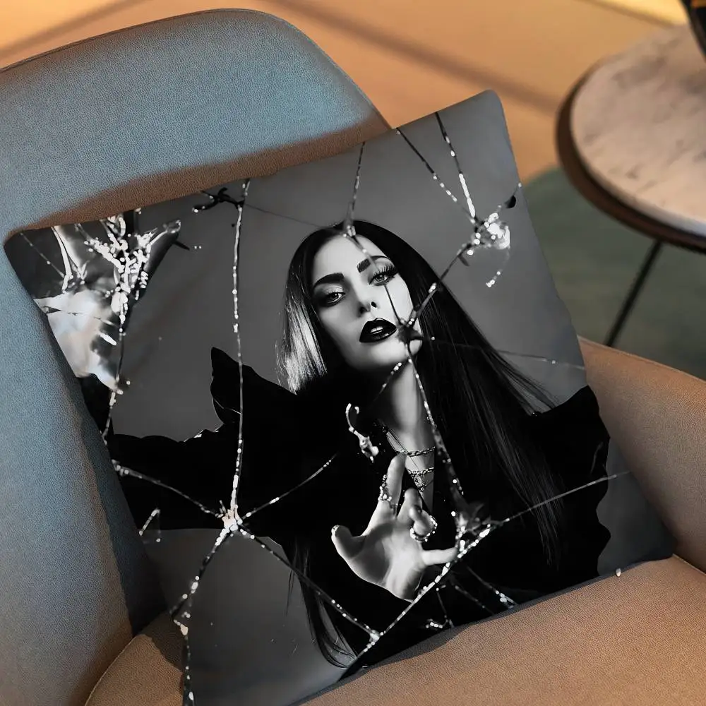 MAYHEM Die With A Smile Lady Gaga Pillow Case Sofa Living Room Bedroom Headboard Backrest Cushion Square Cushion Nap Time