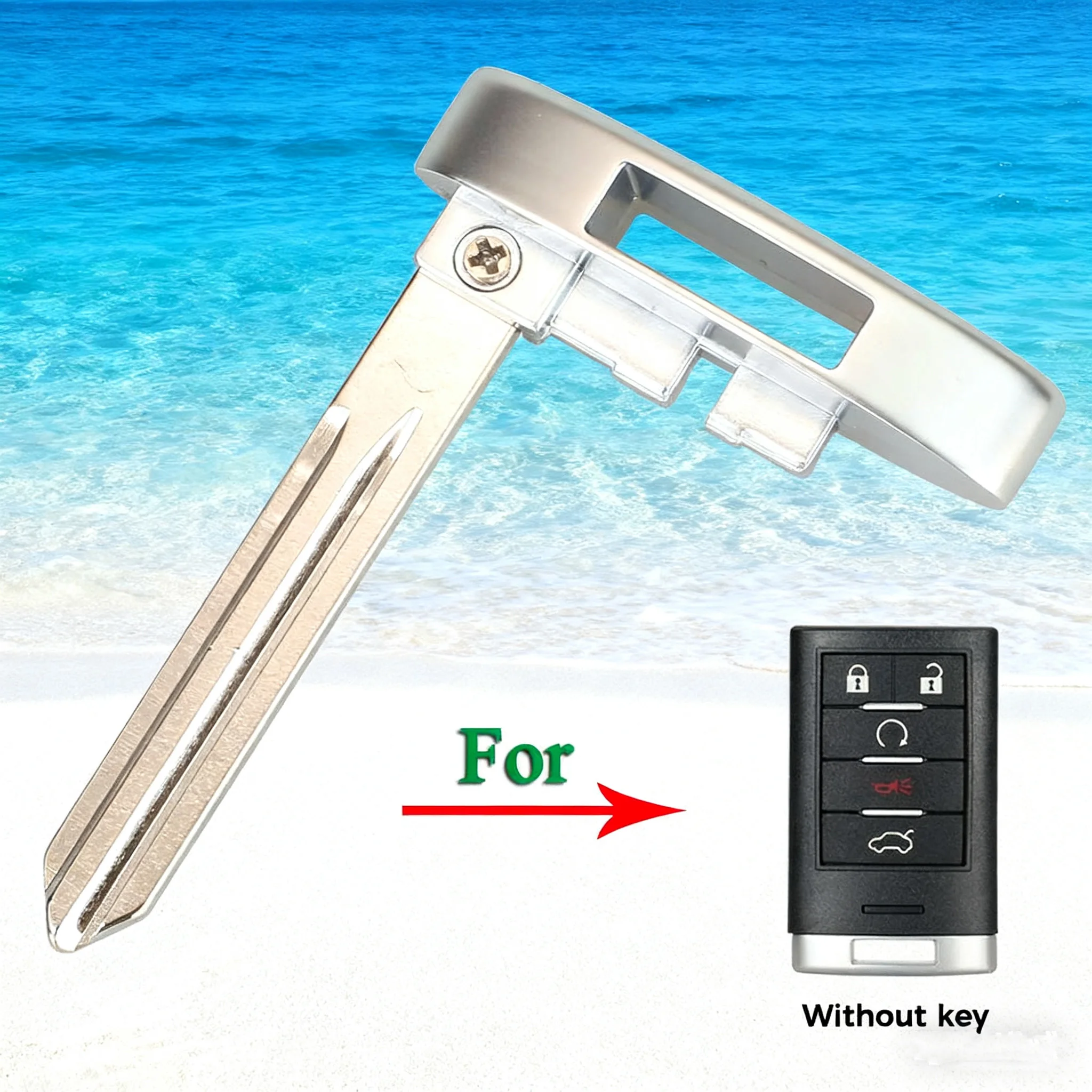 Jingyuqin reemplazo para Cadillac Sevilla SLS CTS Control remoto inteligente hoja de llave de coche Fob en blanco