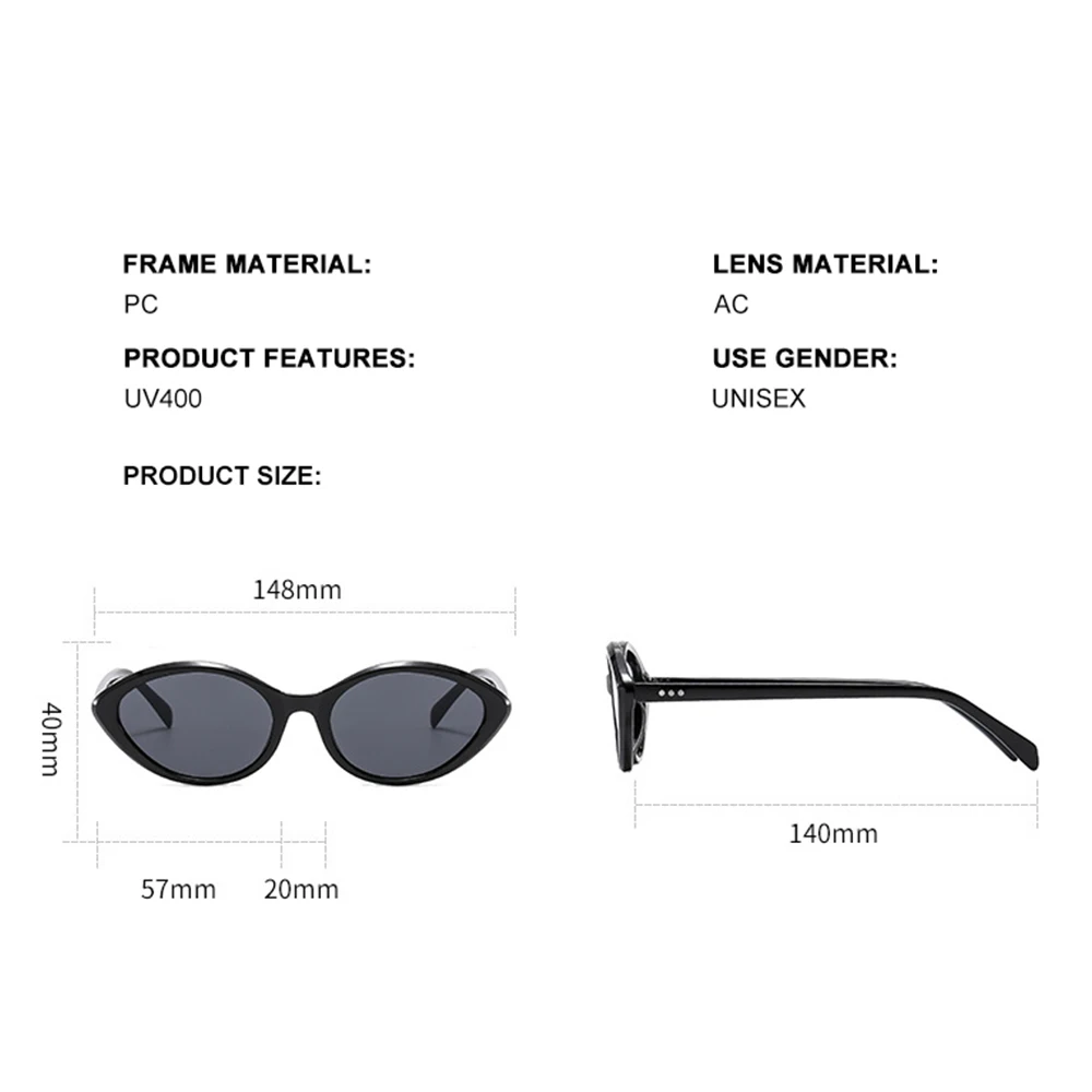 DDDLONG Fashion Y2k Cat Eye Retro Sunglasses Women Classical Vintage Punk Sun Glasses For Men Eyewear Outdoor Shades D469