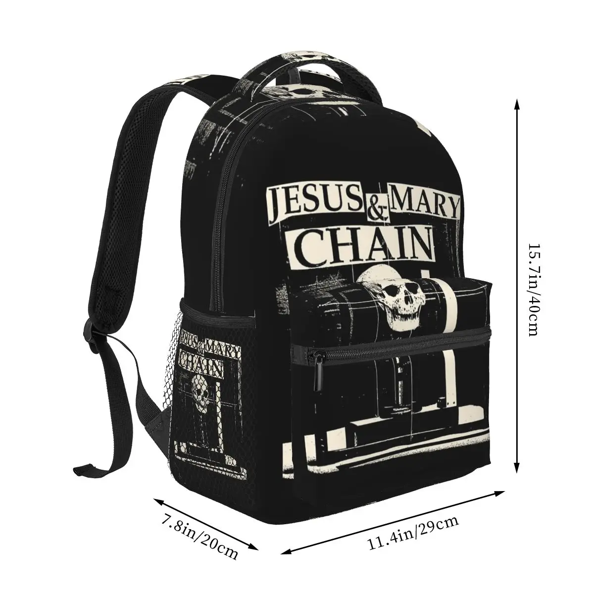 Retro Jesus And Mary Chain Band Backpack Student Boys Girls BookBag Children School Bag Laptop Shoulder Bags for Men Women