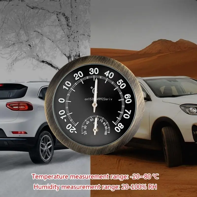 Mini Night Lights Car Thermometer Hygrometer High Precisions Temperature & Humidity Meter Adhesive Temperature Meter