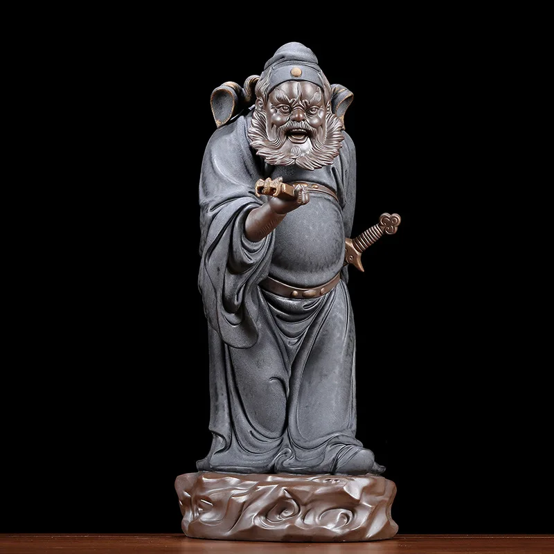 CZ Ceramic Zhong Kui Statue Ornament Home Living Room Heavenly Teacher Blessing Town House Buddha Statue Ornament Crafts