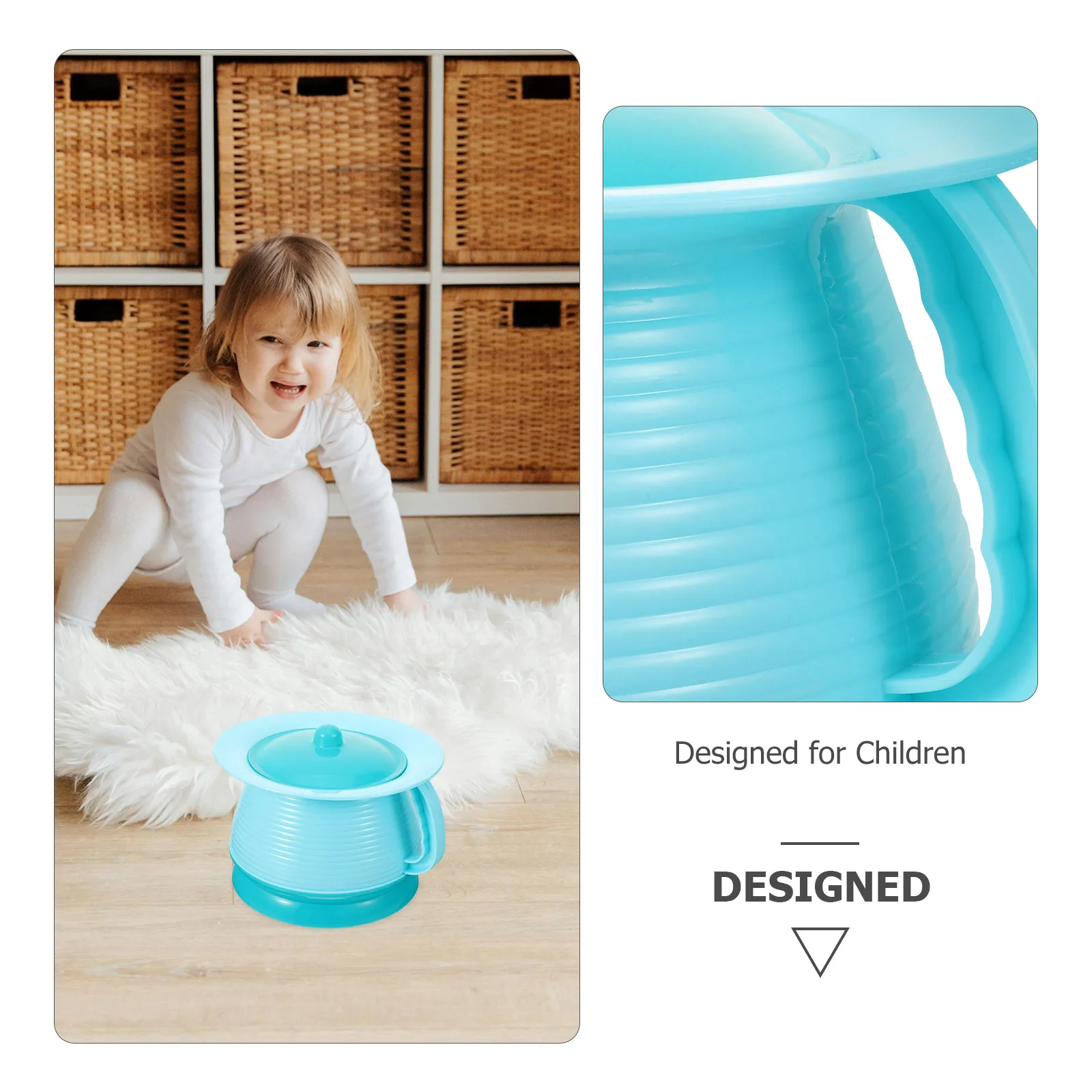 

Детский портативный ночник-писсуар с ручкой и крышкой, прочная конструкция, плоское дно, для кемпинга, больниц, домашнего использования