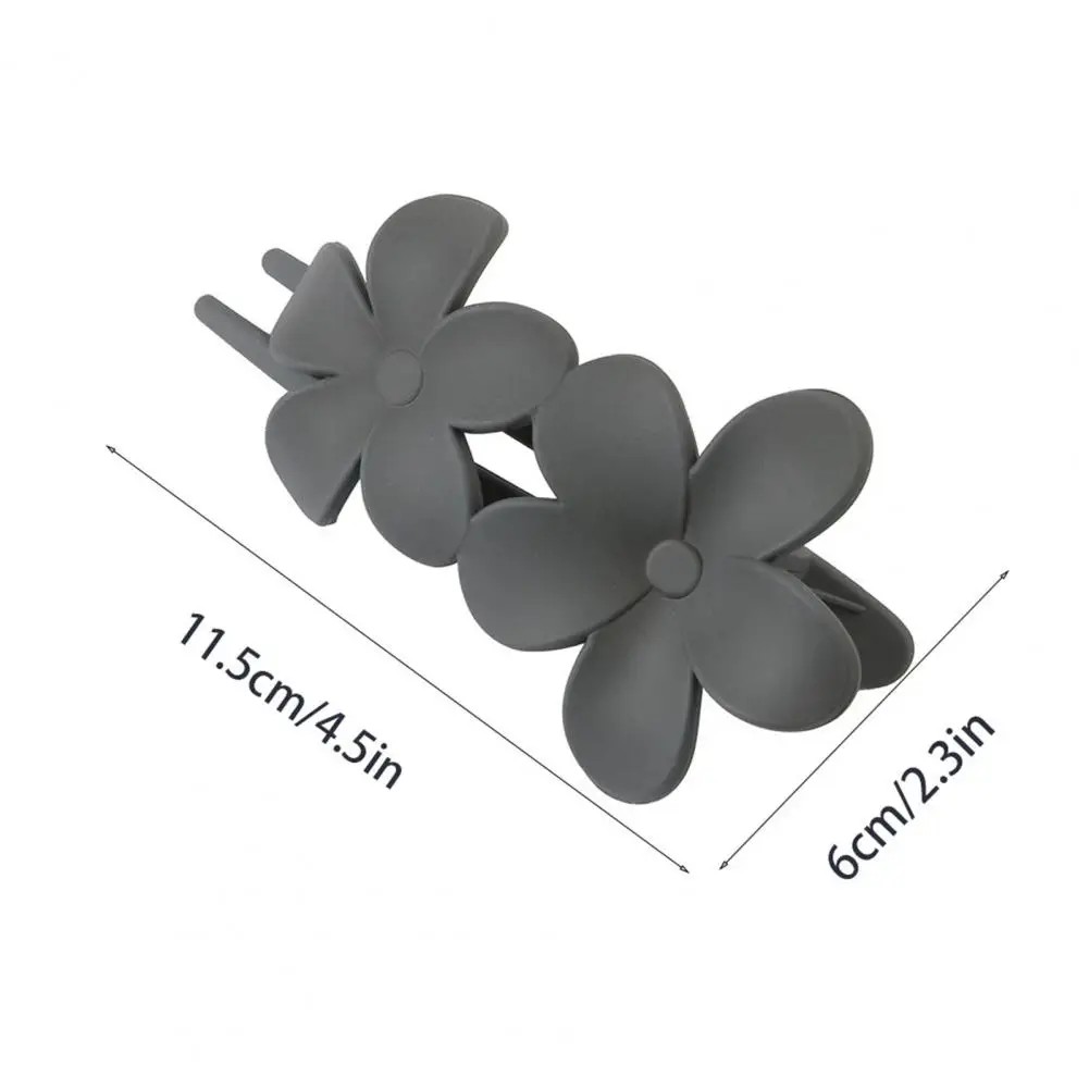 Solid Color Strong Grip Hair Clip Exquisite Anti-slip Crab Hairpin Flower Butterflies Decor Hairpin Hair Accessories