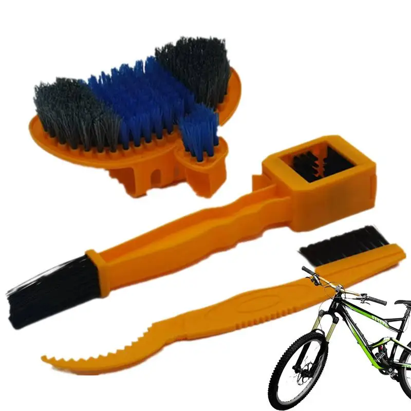 For Refer To Description Motorcycle Chain Cleaning Kit Effective 3 Pieces Cleaning Brushes & Dusters Portable Bikes Cleaning