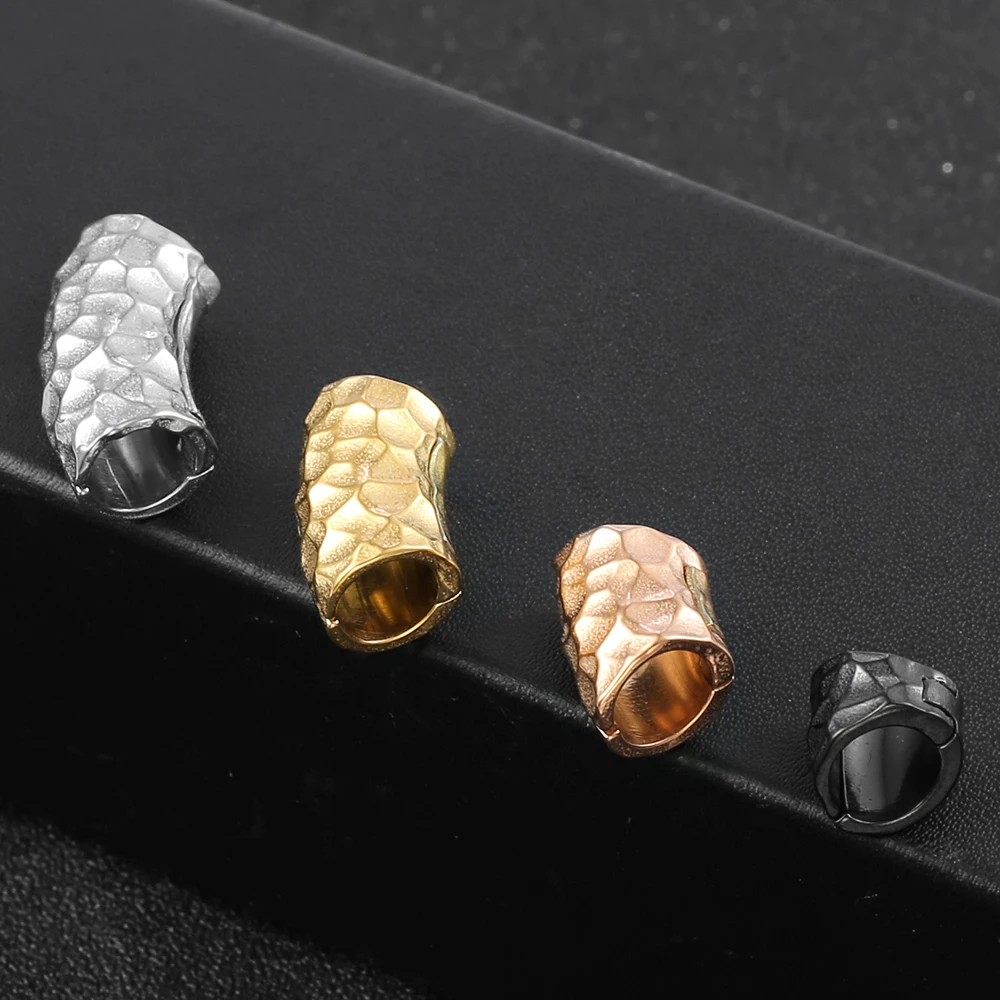 Hammered Stainless Steel Ear Weights, 1/2Pcs Set