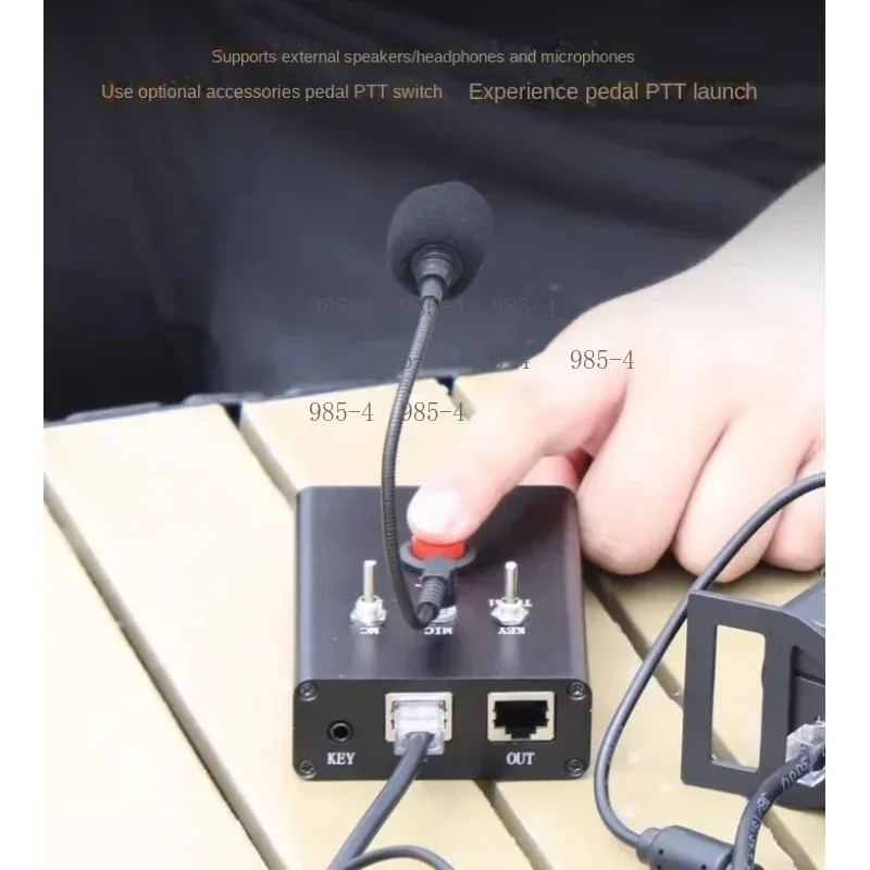 Multi Function DIH-1 Yaesu And Xiegu Shortwave Radio CW Microphone PTT Support External Speaker/Headphone