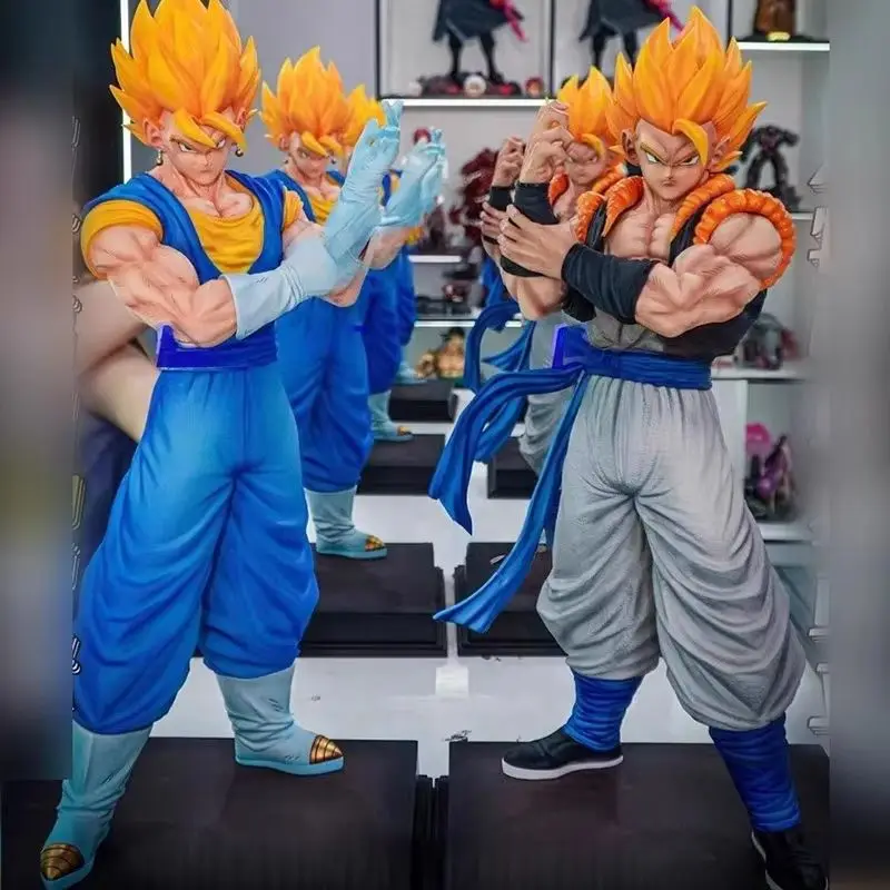 

JT 53cm Dragon Ball Statue Gogeta Vegetto Super Saiyan Action Figures Anime Desktop Decor Collection Ornaments Model Toys Gifts