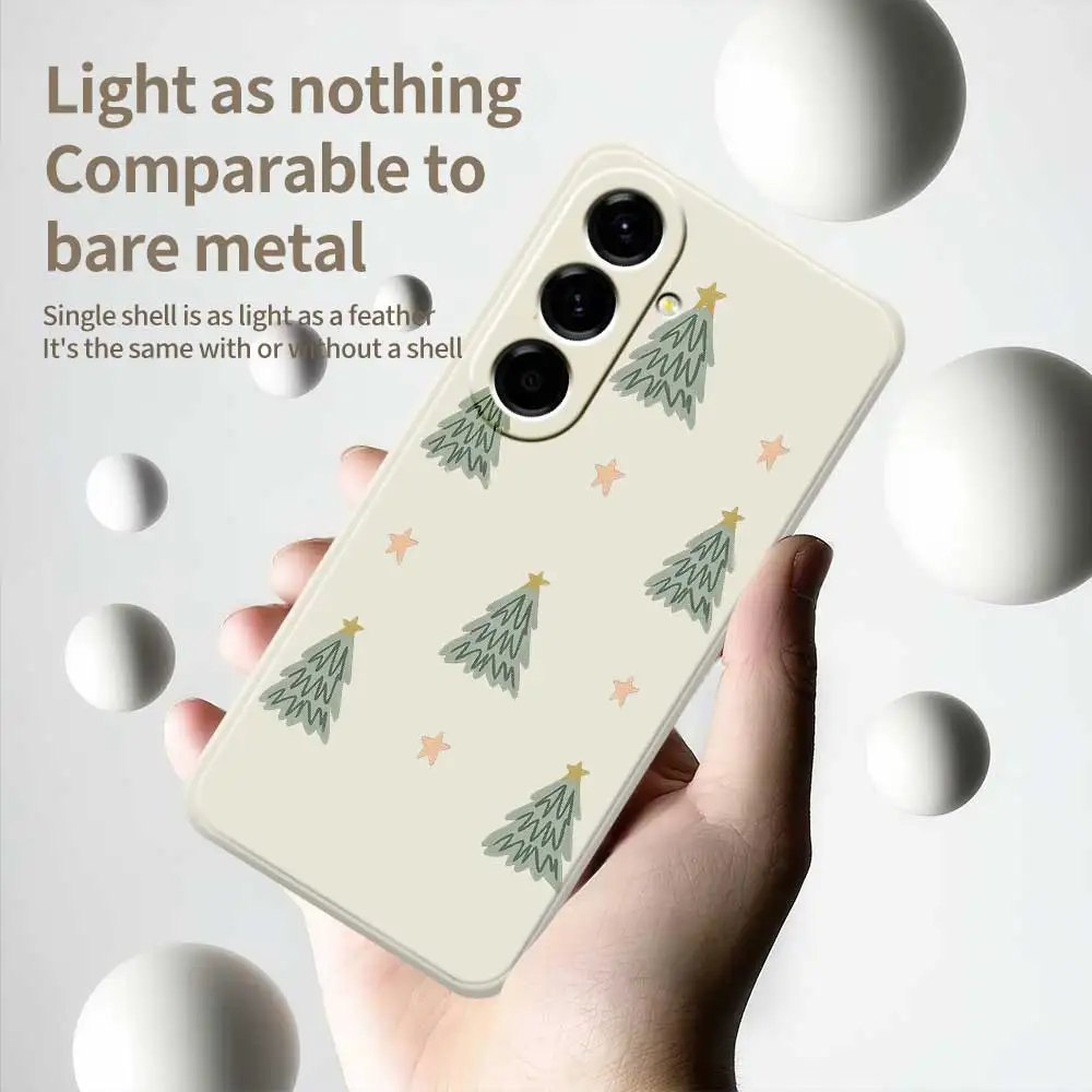 Чехол для телефона с узором рождественской елки для Samsung Galaxy S25 S24 S23 S22 S21 S20 Ultra Plus S10Plus S24FE S23FE S22FE Soft Cover