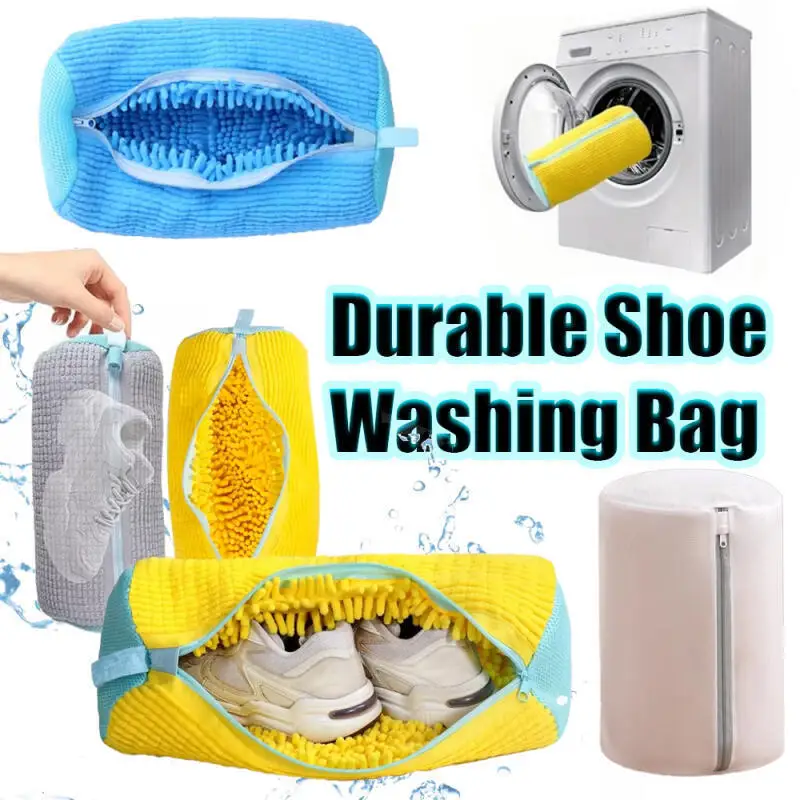 360 Protective Reusable Shoe Wash Bag with Zipper, Works for Washing Machine, Dryer & All Sneakers.