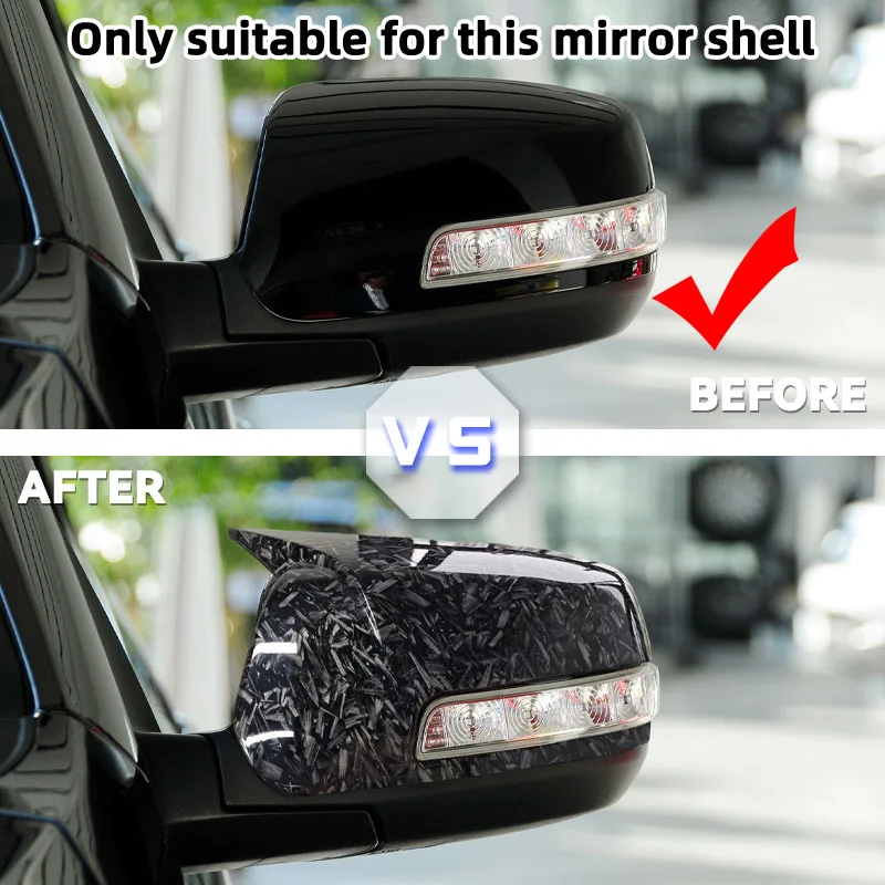 For KIA Sorento XM 2009 2010-2013 2014 Car Rearview Side Mirror Cover Wing Cap Exterior Door Rear View Case Trim Horn shape