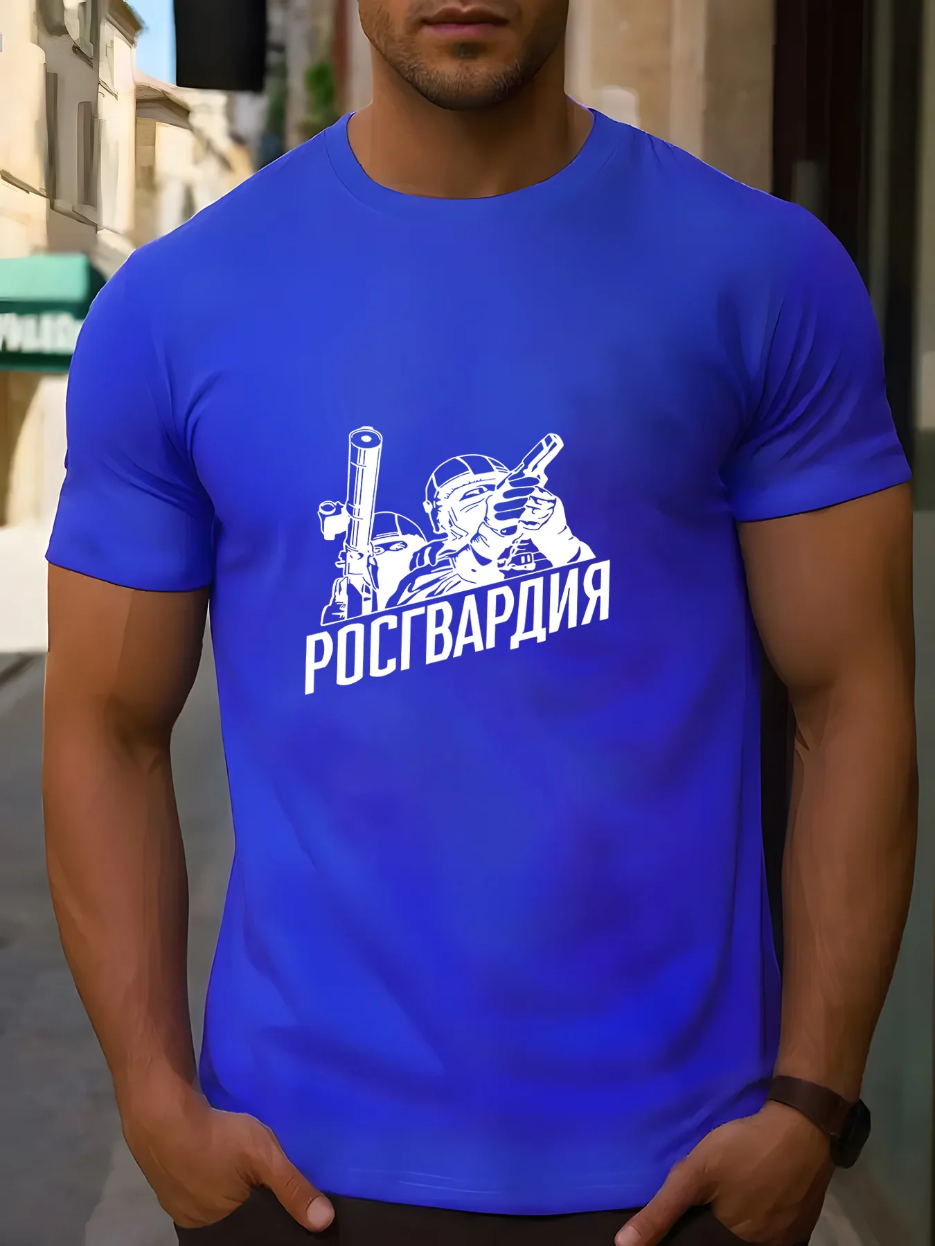 Special Forces Military-VDV Paratrooper Logo-100% cotton summer casual O-neck short sleeve printed men's T-shirt.