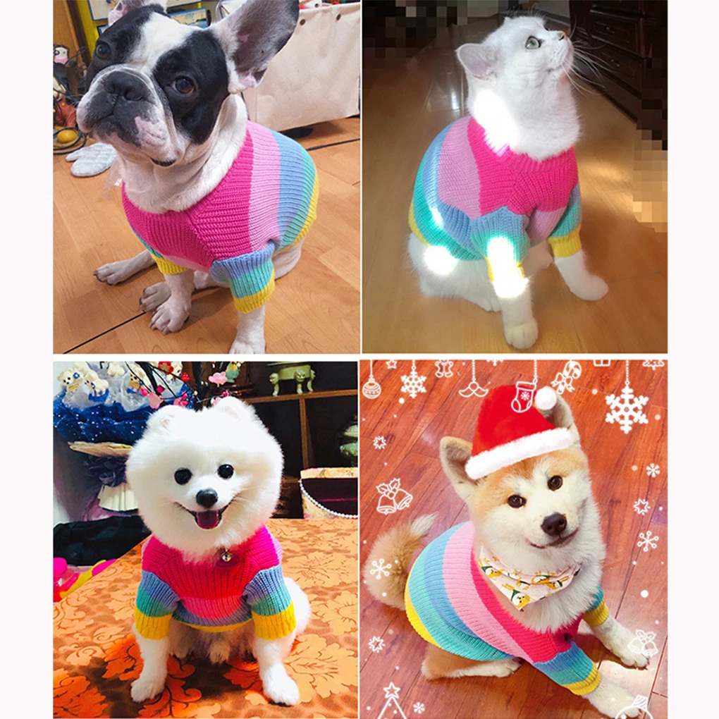 Pet Knitted Pullover Winter Warm Vest Stay Warm And Stylish Size Available Dog Pullover Sweater