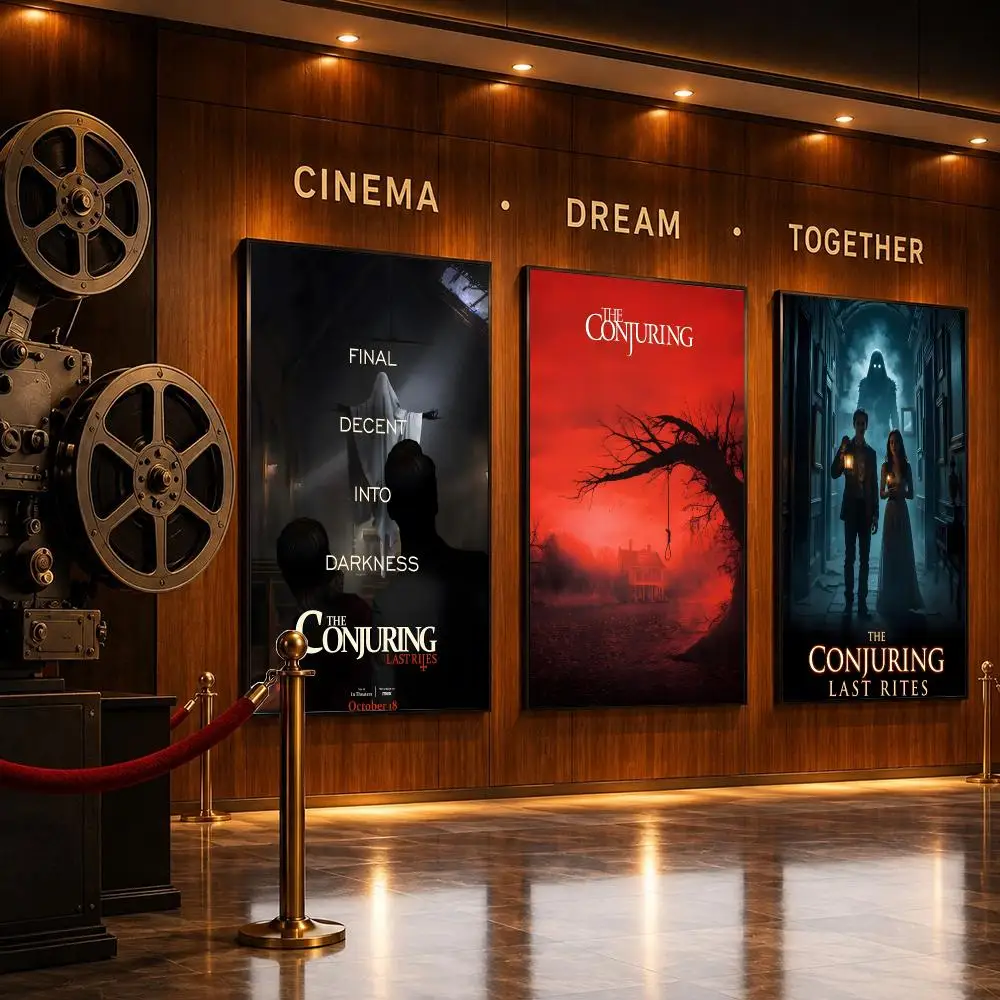 Movie T-The Conjuring Last Rites Poster HD Home Sticky Wall Waterproof Home Living Room Bar Aesthetic Decor