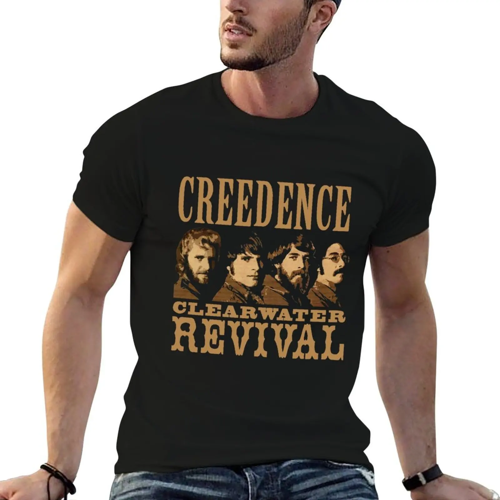 Creedence Clearwater Revival T-Shirt men t shirt cotton 100% t shirt men 100% cotton luxury brand anime tshirt T-shirt