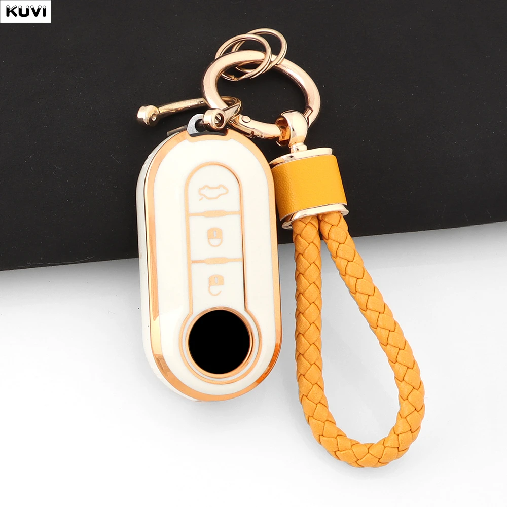TPU Faltbare Autoschlüsselhülle für FIAT 500 Ducato Panda Punto 500L Lancia Musa für Citroen Jumper für Peugeot Boxer