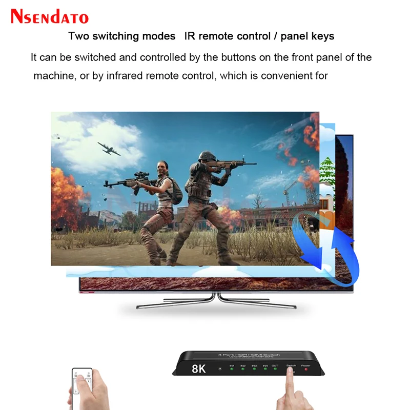 8K 60 هرتز HDR HDMI التبديل 4x1 4K 120 هرتز HDR 4 في 1 خارج HDMI المهنية الفاصل الجلاد صندوق التبديل ل PS5 HDTV Xbox