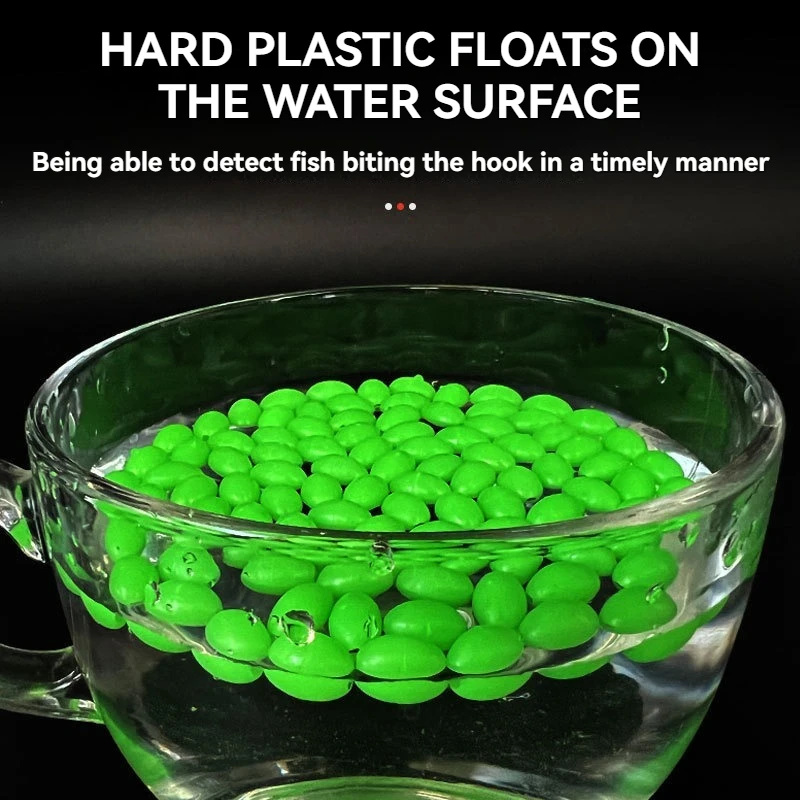 1000pcs Glow in the Dark Fishing Beads – Fluorescent Elliptic Float Balls, Nightlight Space Beans for Rock Fishing Outdoor
