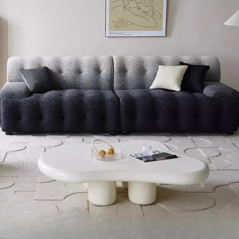 أرائك غرفة المعيشة الإيطالية الفاخرة 3 مقاعد رمادي لغرفة النوم أرائك غرفة المعيشة الكسولة أثاث منزلي حديث من Banken Woonkamer #3