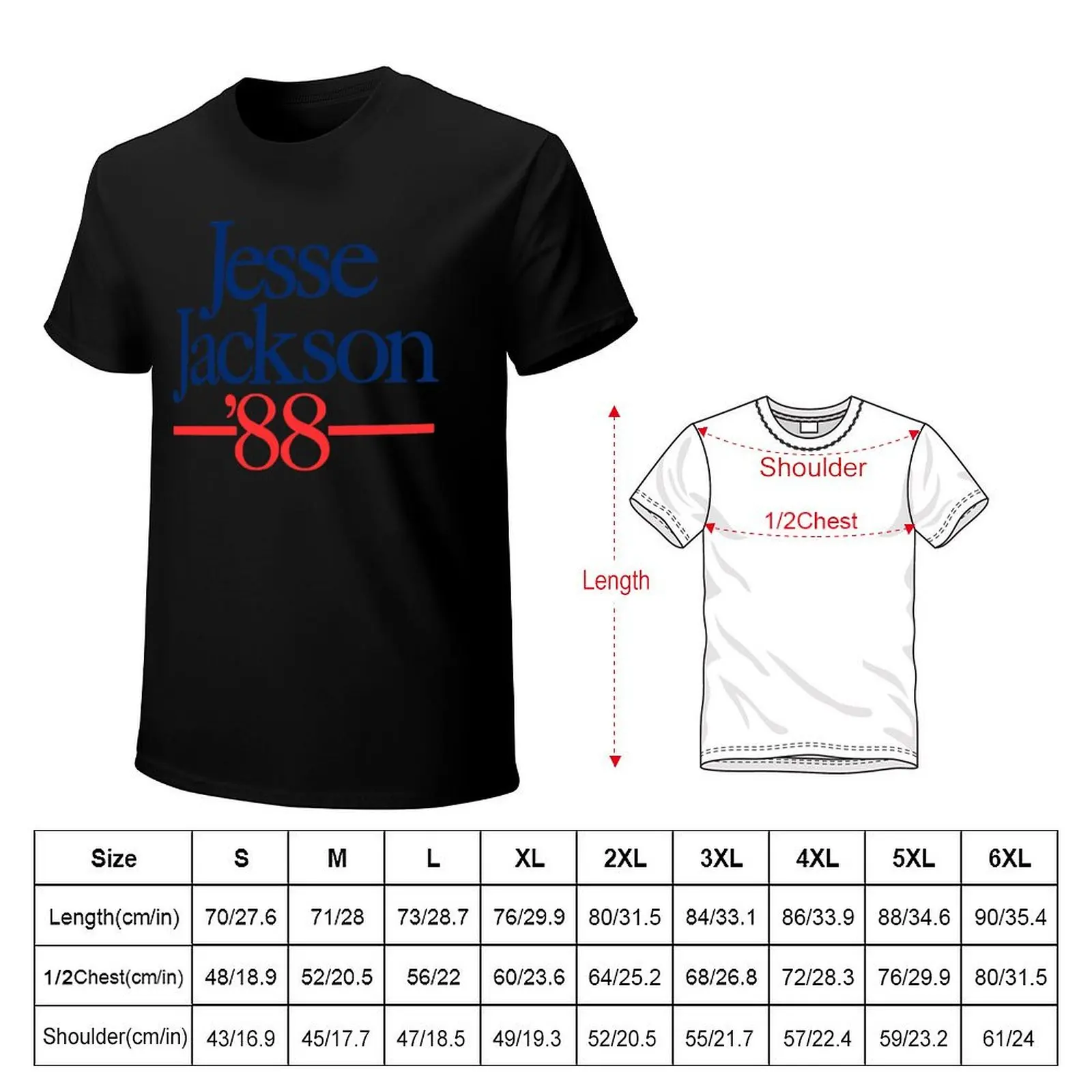 Jesse Jackson 88 T-Shirt Plus Size Solid Color T-Shirt