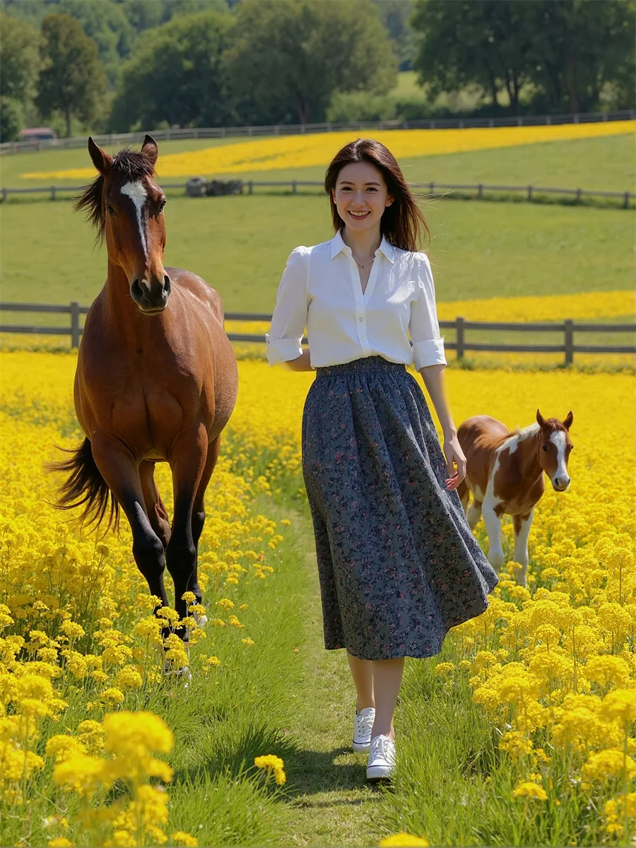 الأزهار المطبوعة ألف خط التنانير النسائية الدانتيل متابعة الكرة ثوب شبكة كعكة الطية الخصر زين الكلاسيكية عطلة الكلية لطيف البوهيمي