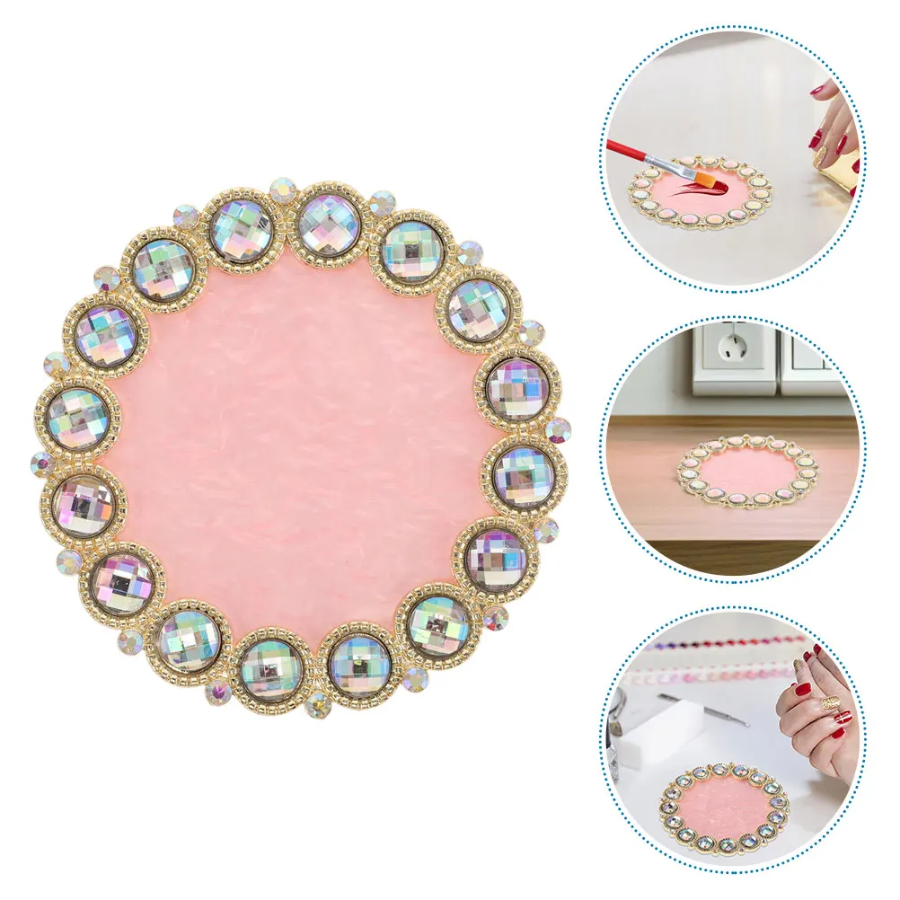

2 Pcs Nail Palette Manicure Plate Art Display Dish Paint Make up Mixing Board Makeup Resin Color Tray Tool Mixed