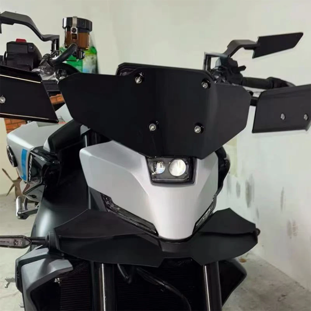 اكسسوارات الدراجات النارية الأسود الزجاج الأمامي قوس الرياح منحرف الزجاج الأمامي لياماها MT09 MT 09 MT-09 mt09 SP 2024 2025 #4