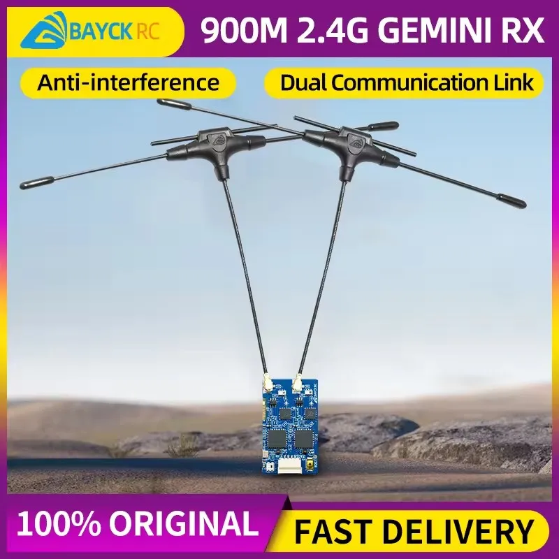 BAYCK 900MHz 2.4GHz 915M ELRS Dual Band Gemini Receiver ExpressLRS RX TCXO For RC FPV Racing Long Range Drone Fixed Wing