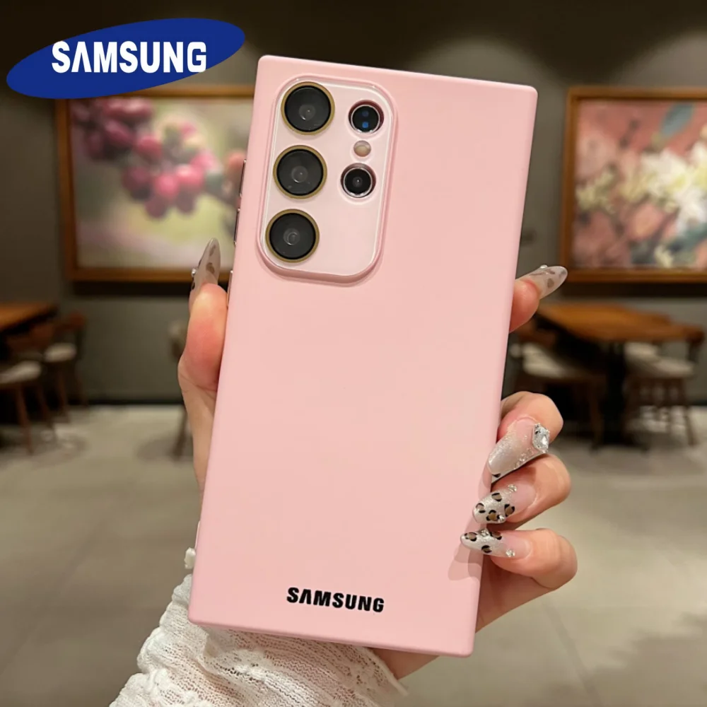 Soft Silicone Camera Protector Phone Case For Samsung S25 S24 S23 Ultra S24 S25 FE A55 A35 A16 A15 Ultra Thin TPU Back Cover