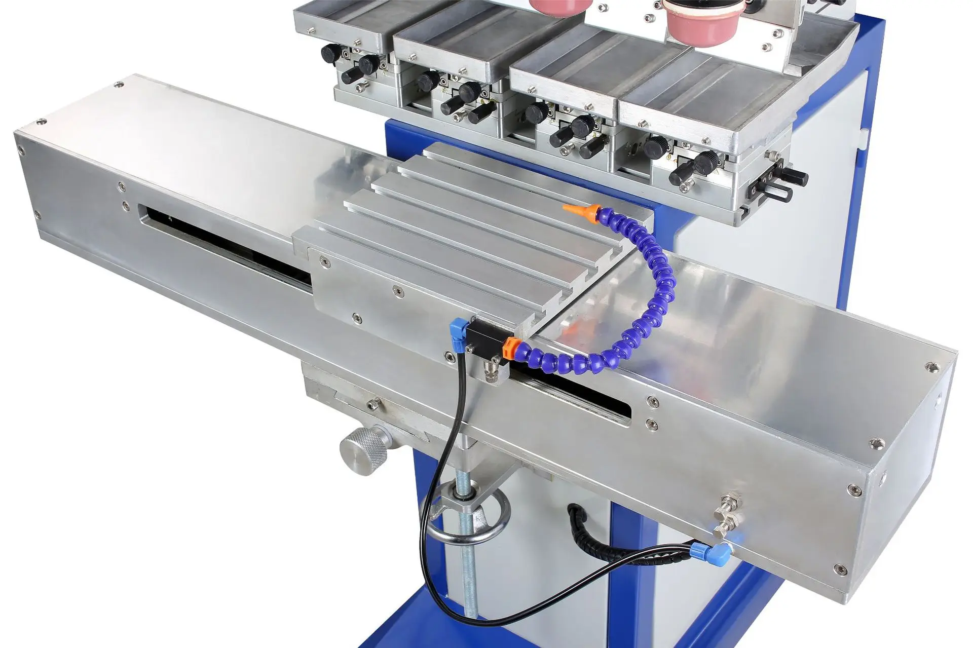160C/4 four-color shuttle oil basin oil cup pad printing machine, pad printing machine multi-color automatic shuttle