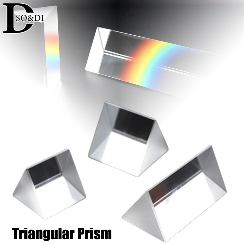 

Triangular Prism Rainbow Optical Prisms Crystal Glass Photographic Color Prisms Physics Children's Light Spectrum Experiment