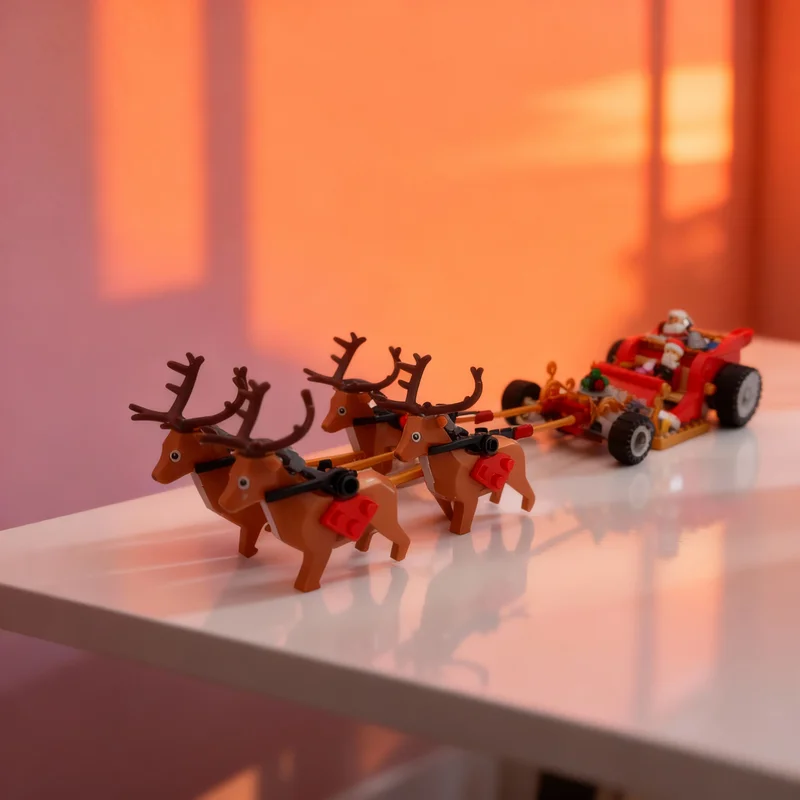 

420pcs MOC Santa S Rat Rod Sleigh Seasonal Christmas Model Building Blocks Toys Construction DIY Creative Christmas Gifts Idea