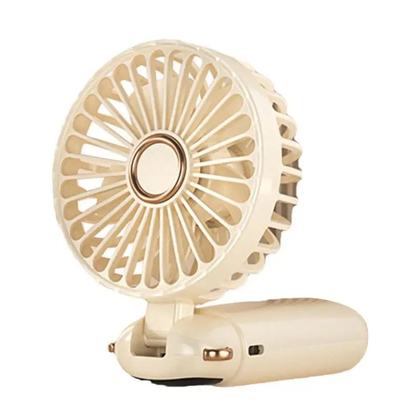 

Handheld Mini Fan Rechargeable LED Display Pocket Fan Portable USB Powered Folding Personal Fan 5 Speeds 90 Degree Foldable