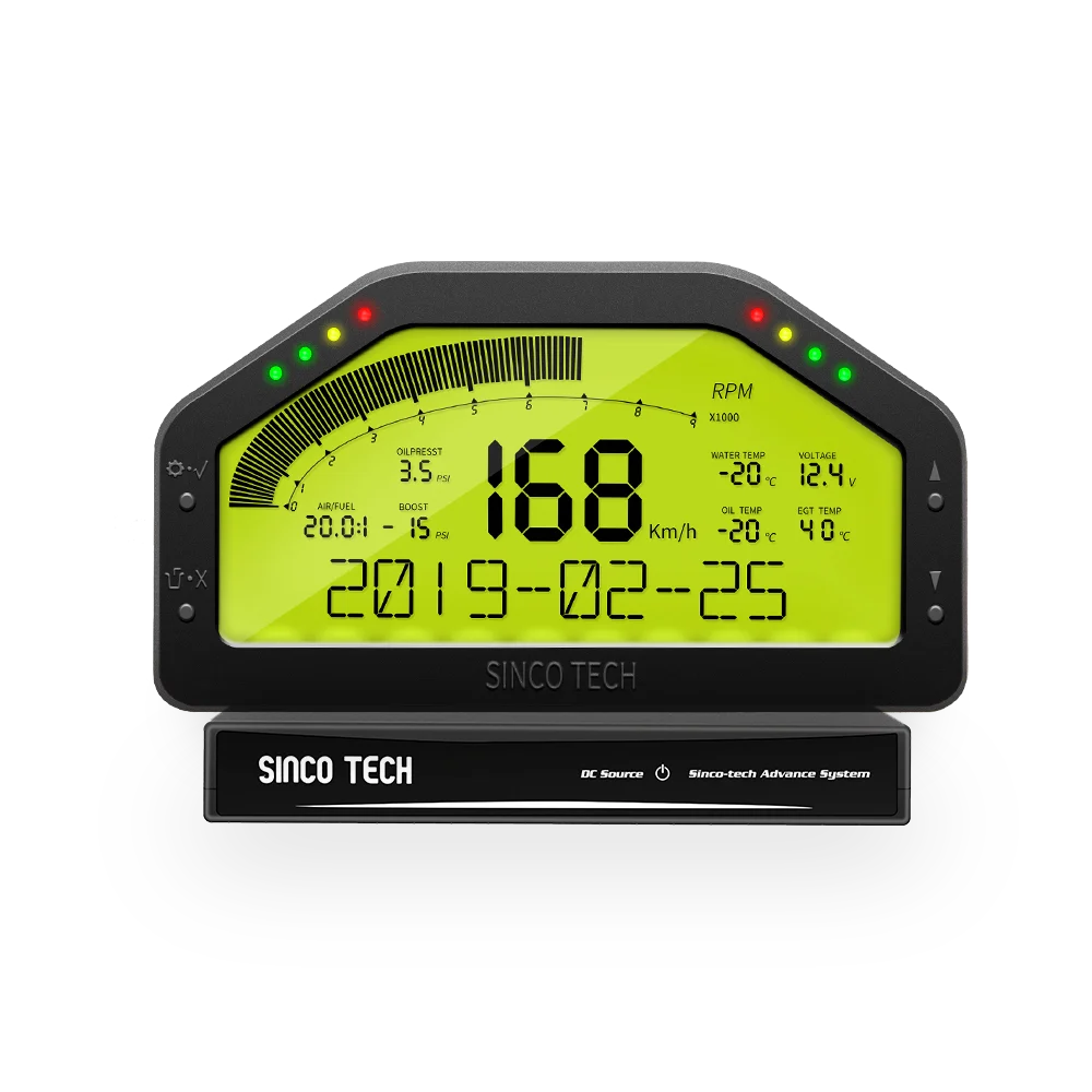 DO908 6.5'' Waterproof Digital 9in1 Race Dash Speed Tacho EGT AFR Boost Oil Pressure Water Temp Gauge Meter