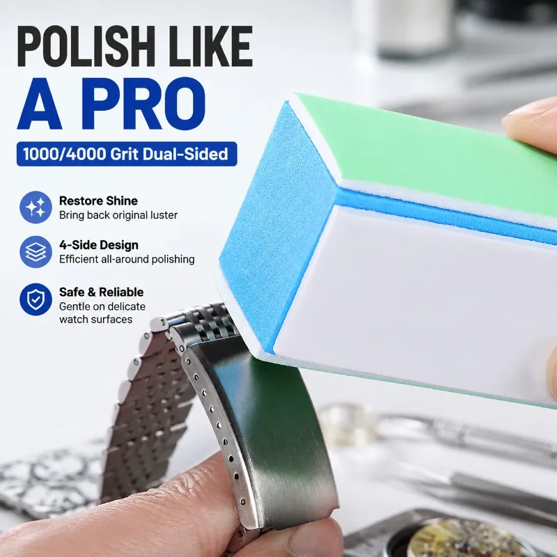 Four-sided Polishing Block Jade Amber Emerald Mirror Polishing Board Multifunctional Sanding Foam Abrasive Block Professional