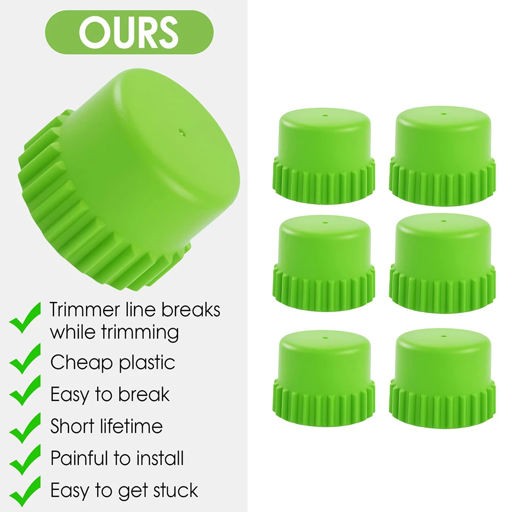 6-Pack SB00L00 Trimmer Bump Knob For Greenworks 40V 24V 80V ST80L200 STG401 ST60B00 String Trimmer Head Cap Green