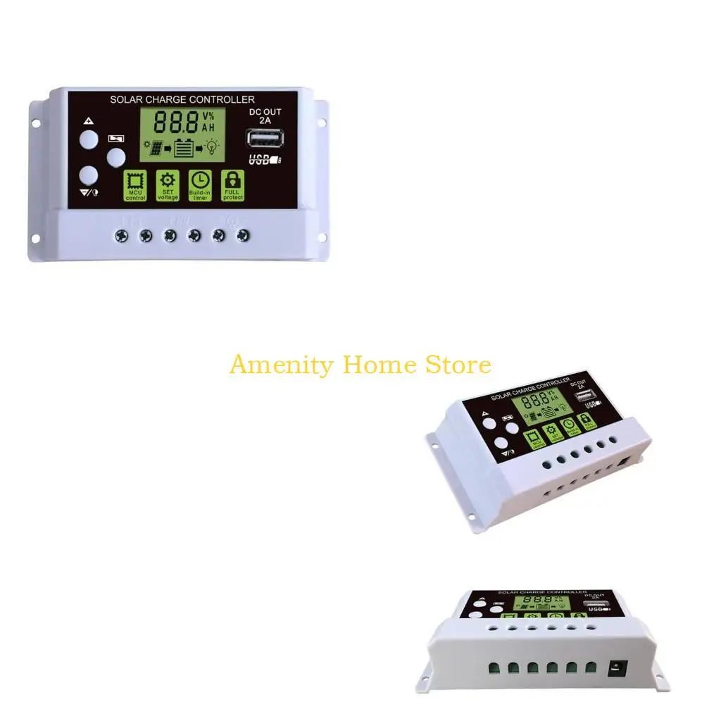 

F26C 10A/20A/30A Контроллер заряда солнечной энергии Контроллер возобновляемой энергии Солнечная панель Интеллектуальный с USB А