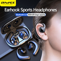 Awei T67 400mAh Air Conduction Bluetooth Earphones With Mic Wireless Headphones HiFi Stereo Sport Earhook Headset IPX4 Earbuds