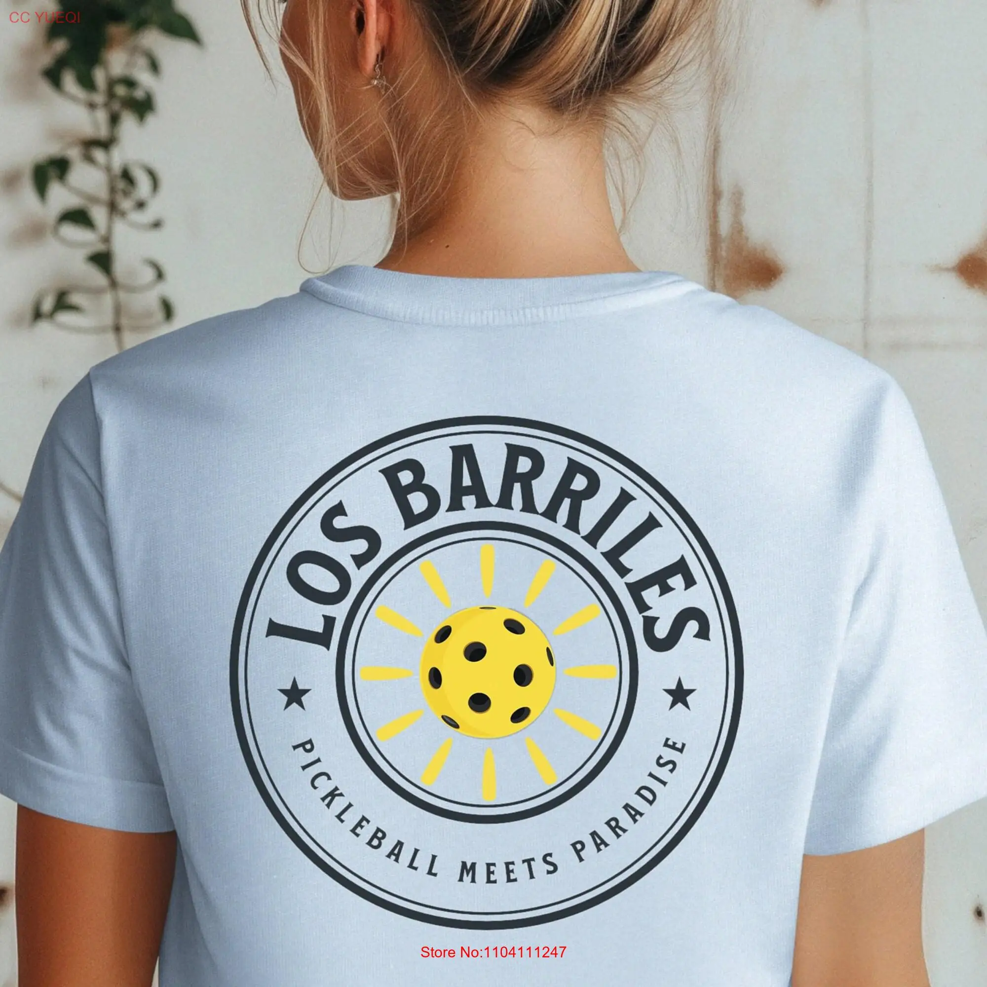 LOS BARRILES PICKLEBALL T shirt Baja's East Cape Courts in Baja Mexico Cotton 5 Colors long or short sleeves