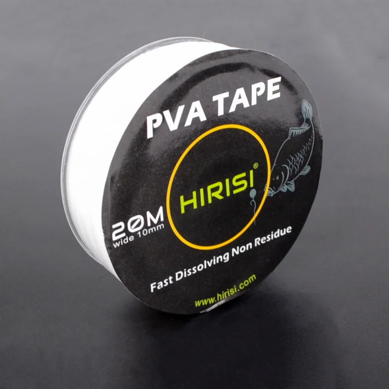 1PC PVA Tape Fast Water Dissolving Carp Fishing Tools Water-soluble Film Bollie String Fishing Feeder Accessories10mm X 20m