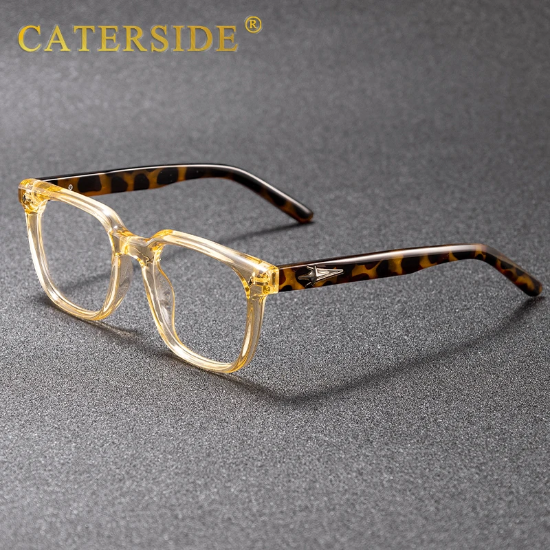 CATERSIDE Anti-Blaulicht-Brille für Herren, Markendesign, TR90, quadratische Rahmen, Brillen für Damen, Business, minimalistische Mode, transparente Gläser – Detail 1