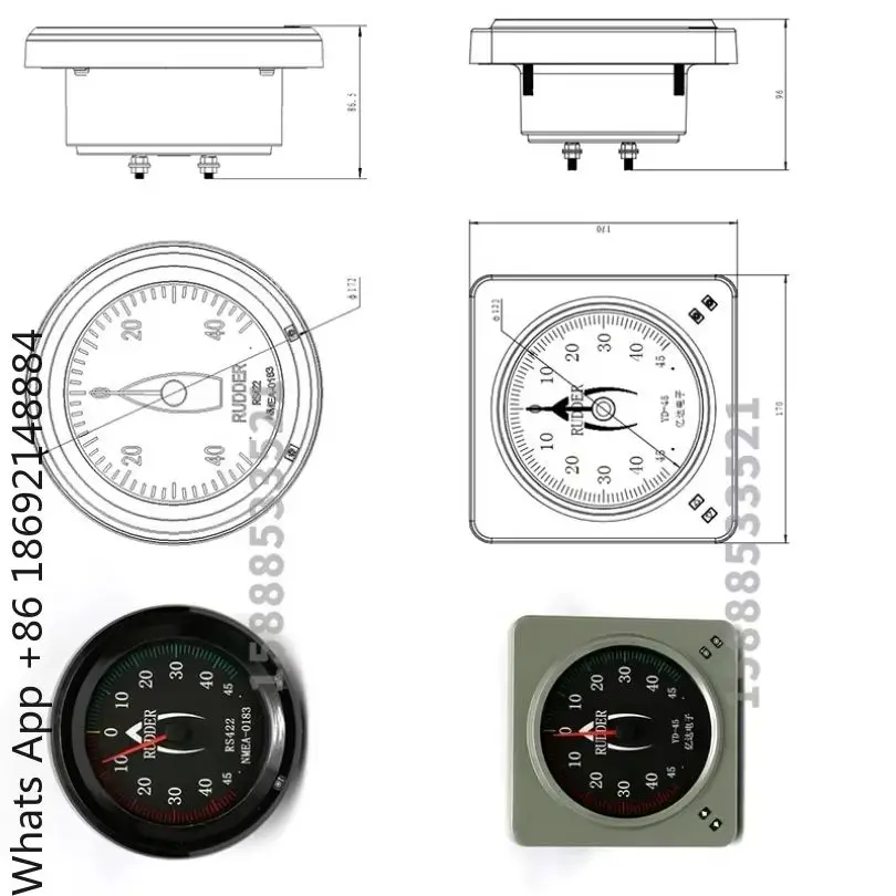 Spot Digital Signal Rudder Angle Generator FB-40 Indicator CCS Marine Rudder Angle Meter RD-05164 83/YD-45