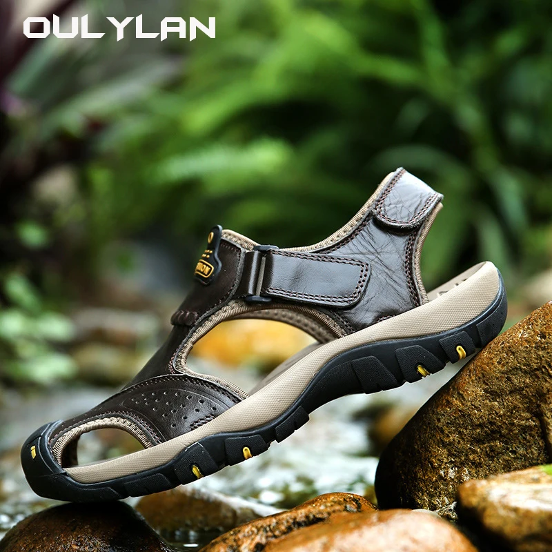 Personalized Men's Shoes Outdoor Shoes Slippers Thick Soles Fashion Sandals for Men Summer  Beach Water Trekking Anti Slip 7238