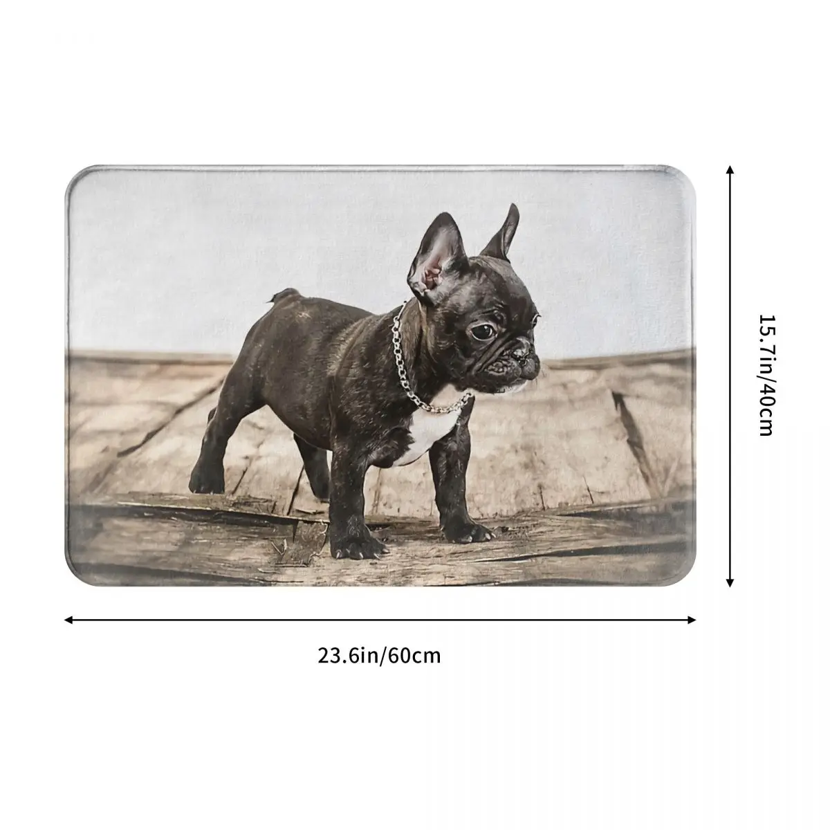 French Bulldog Pet Bathroom Non-Slip Carpet Portrait Bedroom Mat Entrance Door Doormat Home Decor Rug